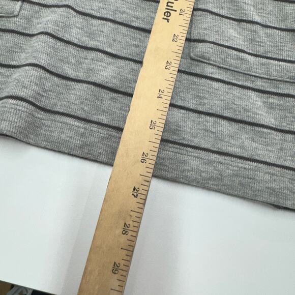 J.Jill Top Womens Small Grey Striped Textured Patch Pocket Knit Tunic Cotton - Picture 10 of 11